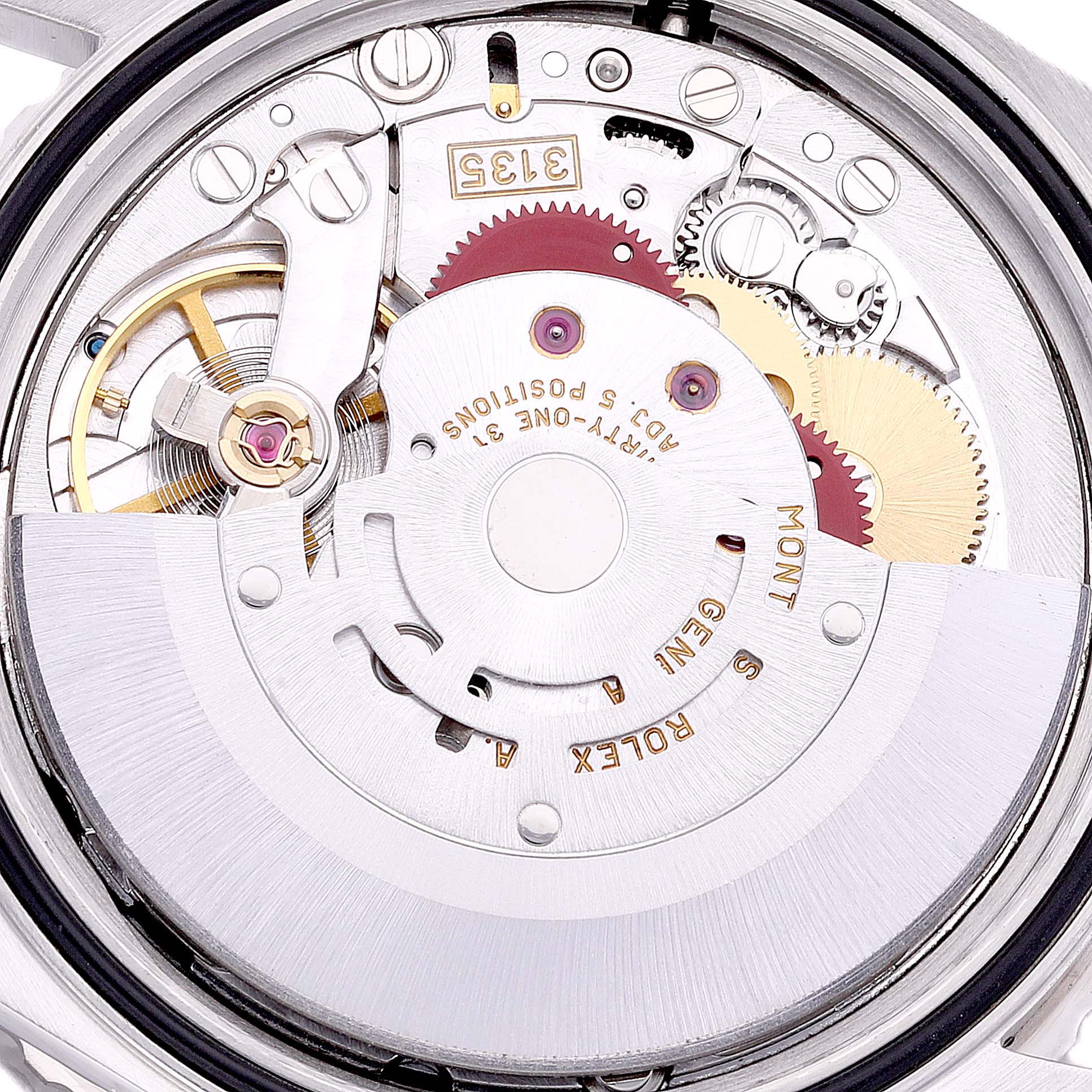 This image shows the internal mechanism and movement of the Rolex Turn-o-Graph 16264 Men
s Stainless Steel Black Dial 16264 Men
s Stainless Steel Black Dial watch.