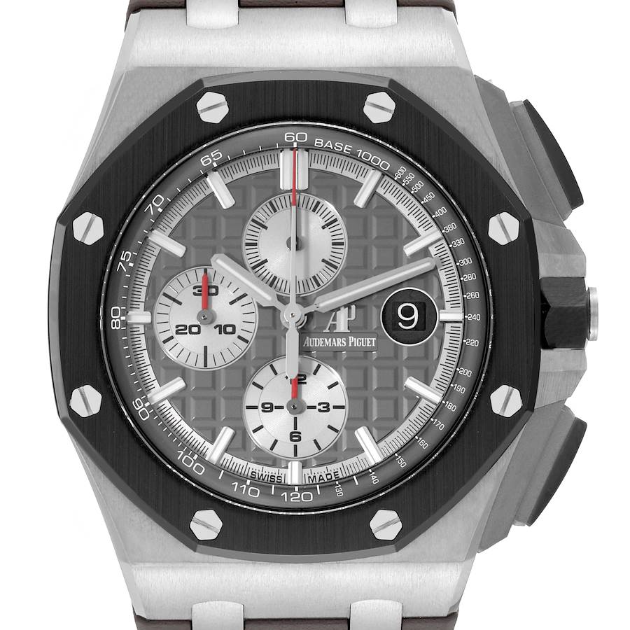 Audemars Piguet Royal Oak Offshore Titanium Ceramic Mens Watch 26400IO Card SwissWatchExpo