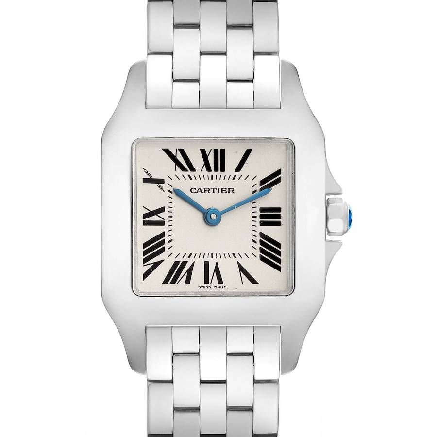 Cartier Santos Demoiselle Steel Midsize Silver Dial Ladies Watch W25065Z5 SwissWatchExpo