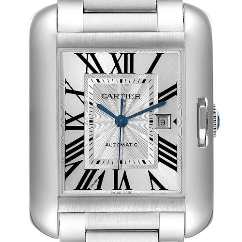 Photo of Cartier Tank Anglaise Large Steel Automatic Mens Watch W5310009