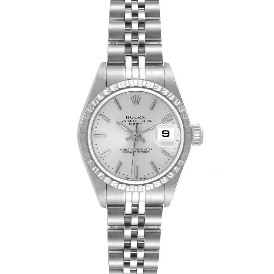 Rolex Date Silver Dial Jubilee Bracelet Ladies Watch 79240 Box Papers SwissWatchExpo