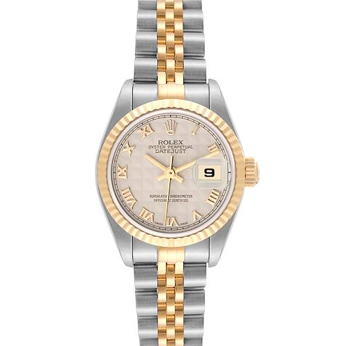 Photo of Rolex Datejust Pyramid Dial Steel Yellow Gold Ladies Watch 69173