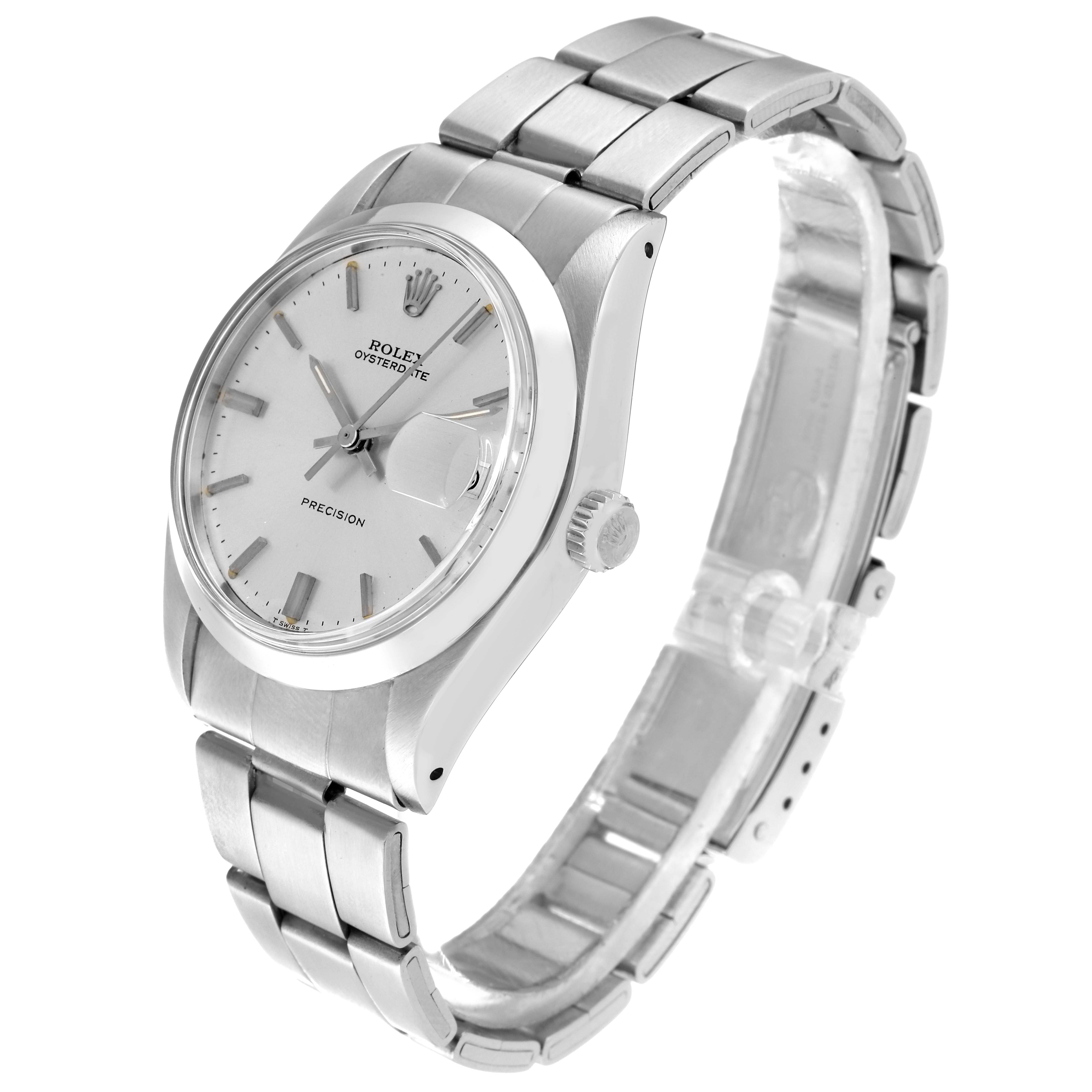 The Rolex Vintage Collection 6694 Men's Stainless Steel Silver Dial 6694 Men's Stainless Steel Silver Dial watch is shown at a three-quarter angle, displaying the face, crown, and metallic bracelet.
