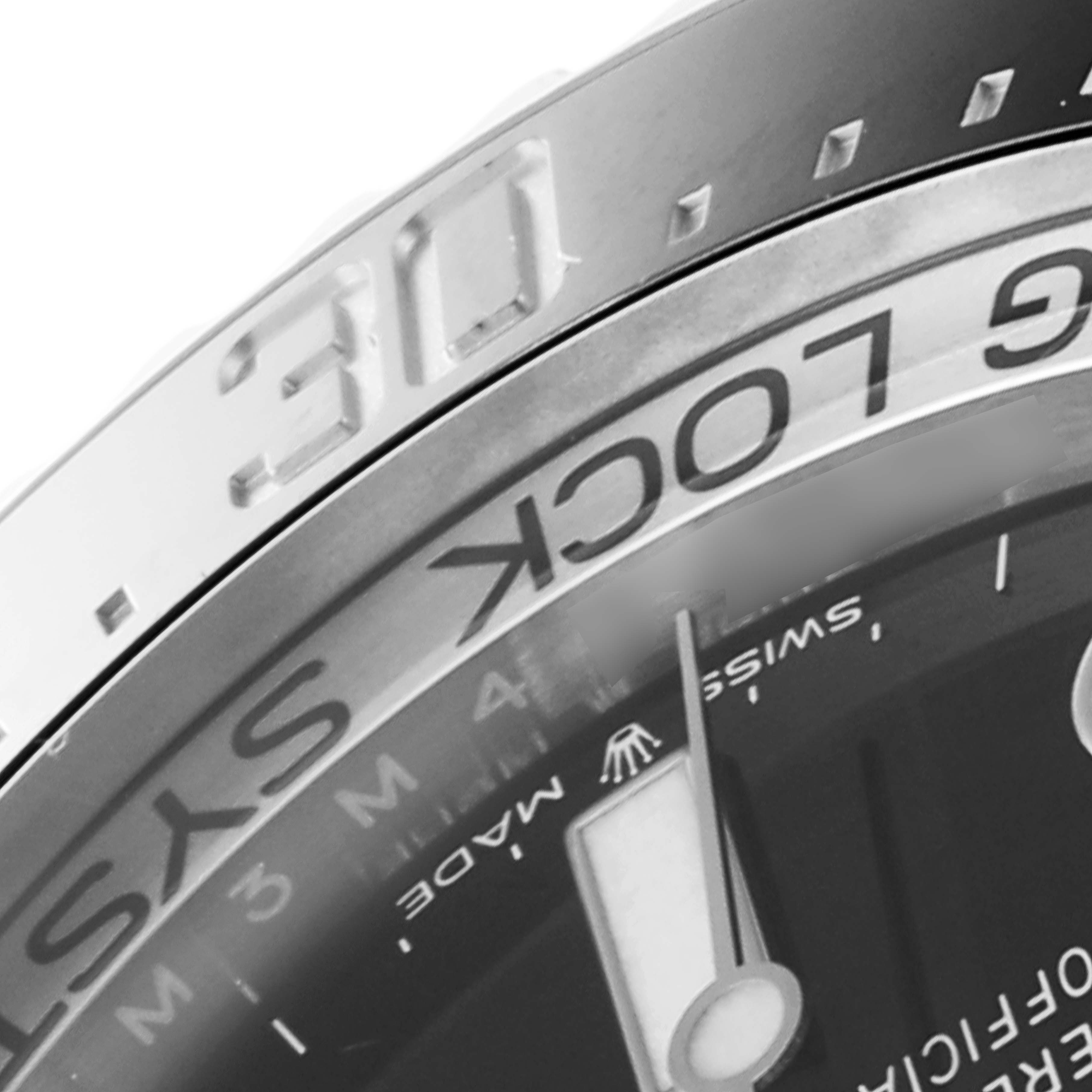 The image shows a close-up of the bezel and dial of a Rolex Sea-Dweller 126660 Men's Stainless Steel Blue Dial 126660 Men's Stainless Steel Blue Dial watch, highlighting the "30" marker and part of the text.