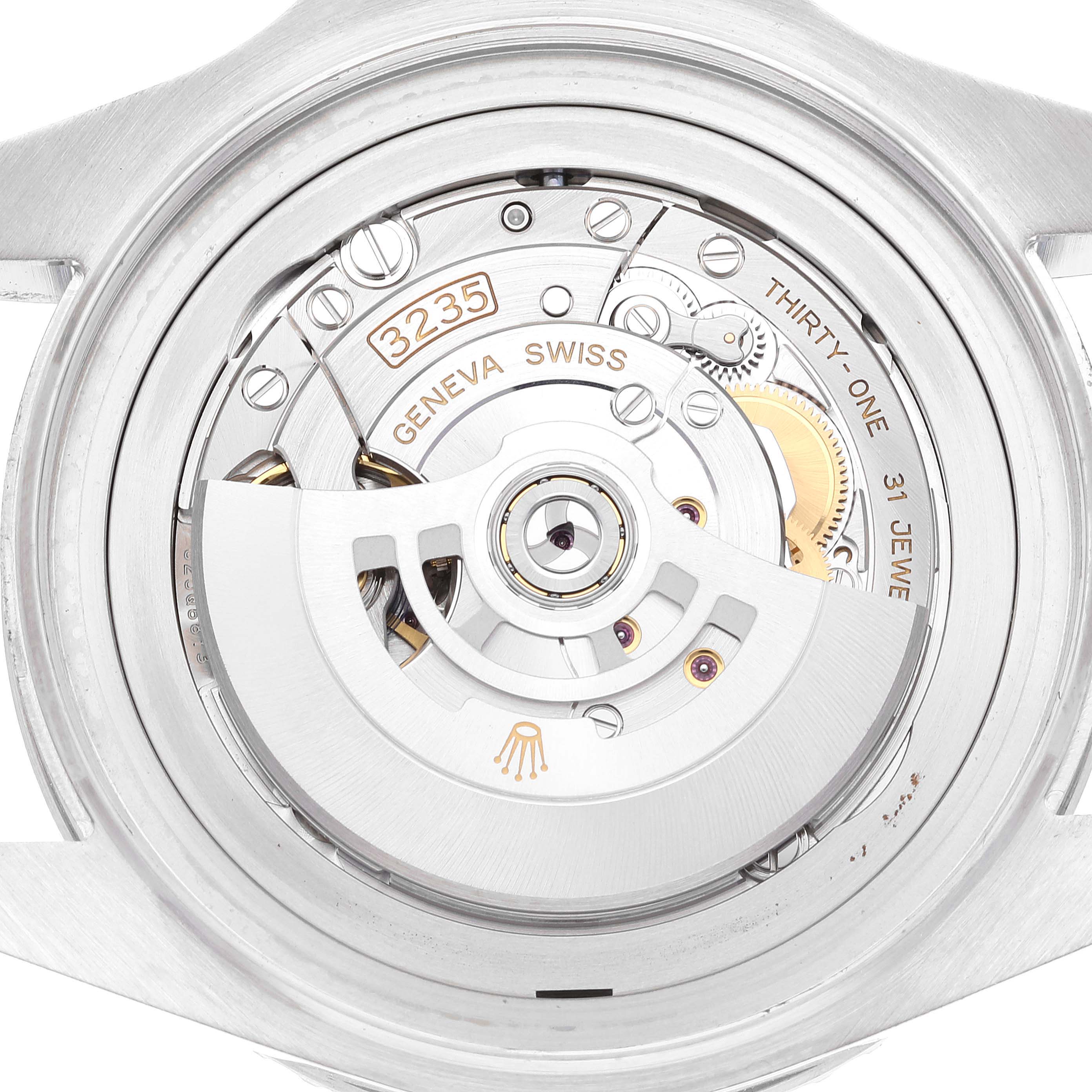 This image shows the movement and internal mechanism of the Rolex Sea-Dweller 126660 Men's Stainless Steel Blue Dial 126660 Men's Stainless Steel Blue Dial 3235 model from a back angle.