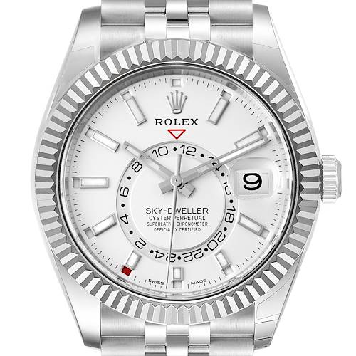 Photo of Rolex Sky-Dweller White Dial Steel White Gold Mens Watch 326934 Unworn