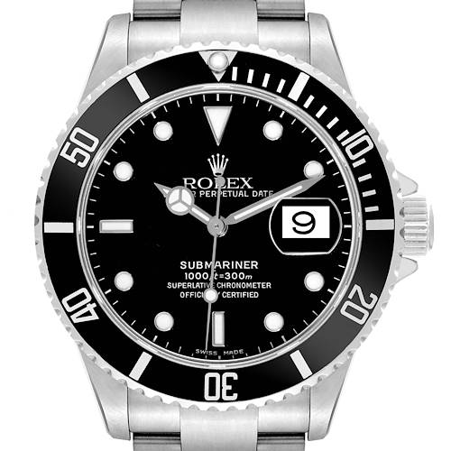 Photo of Rolex Submariner Date Black Dial Steel Mens Watch 16610