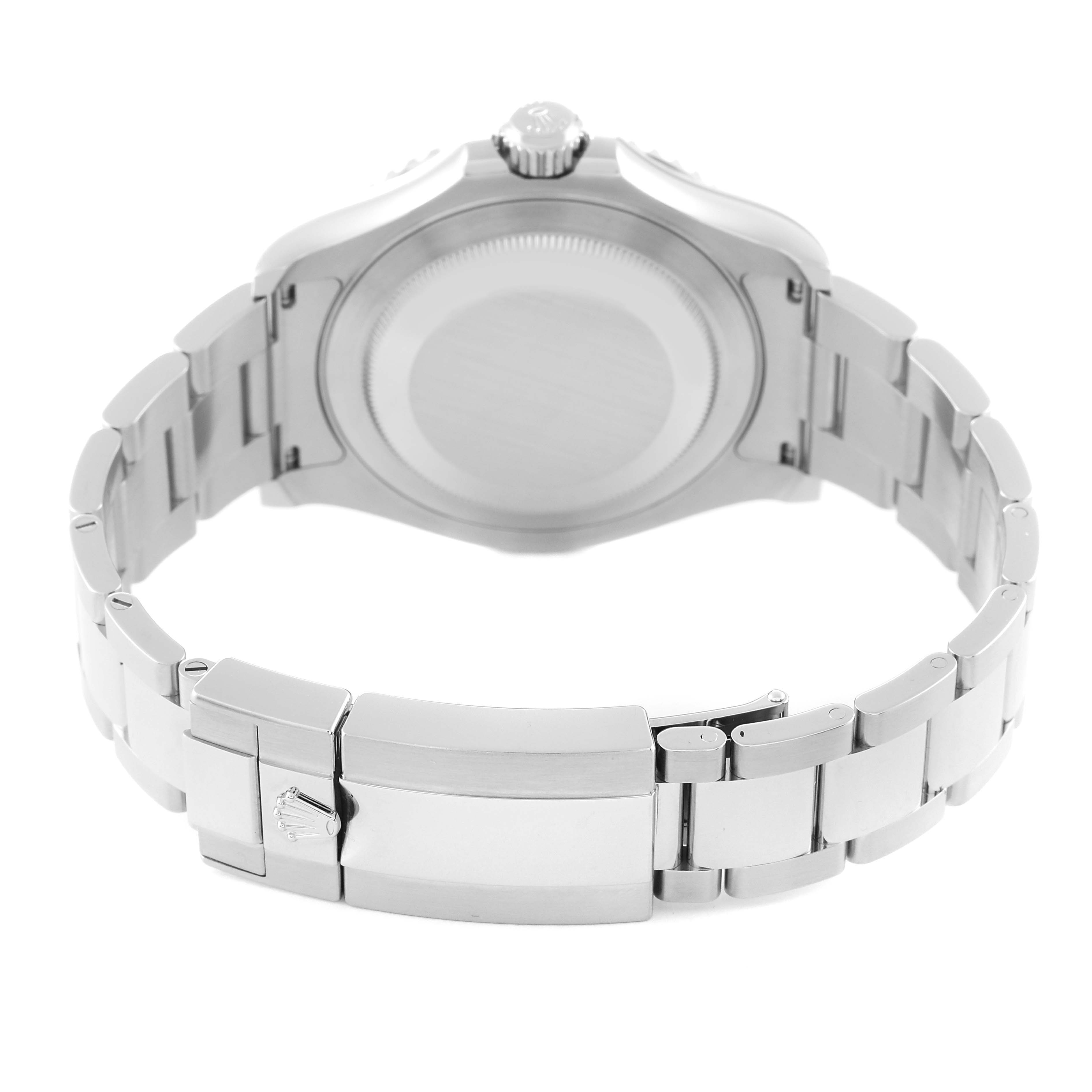 The image shows the back case, bracelet, and clasp of the Rolex Yacht-Master 126622 Men's Stainless Steel Grey Dial 126622 Men's Stainless Steel Grey Dial watch, viewed from the rear.