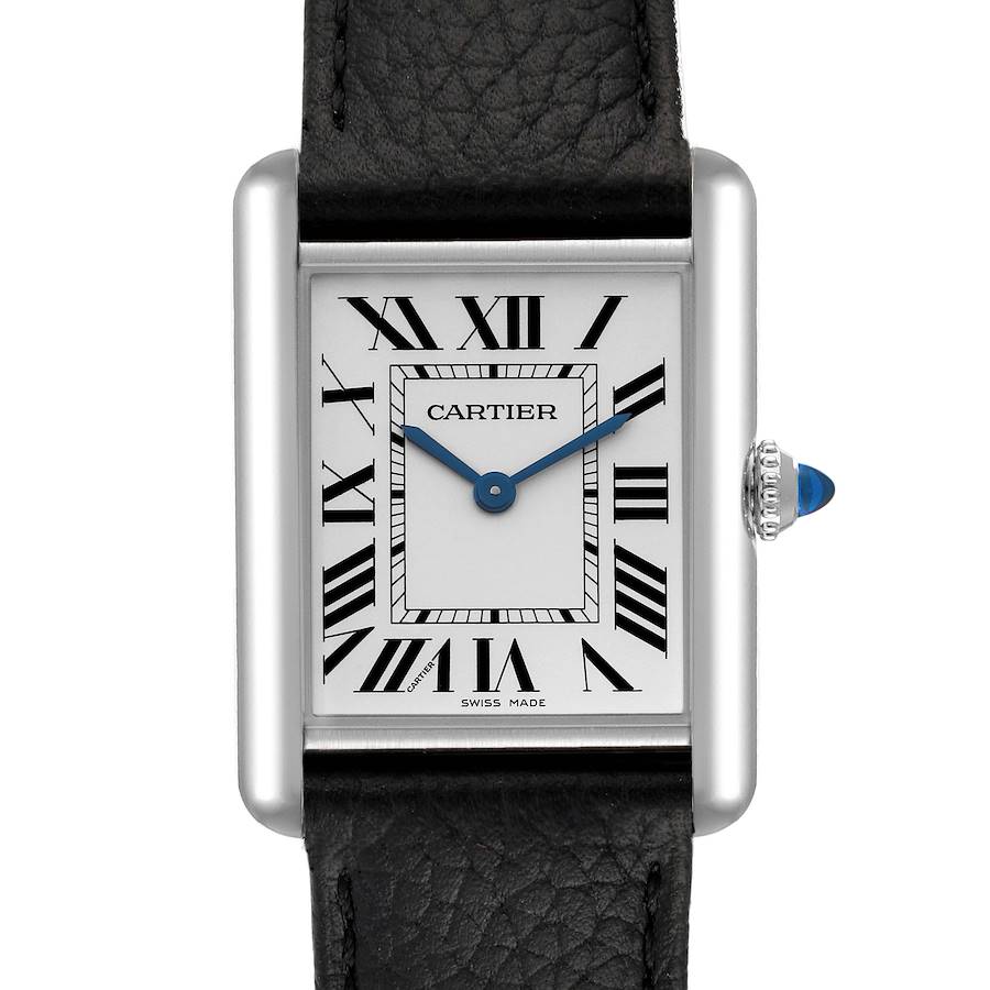Cartier Tank Must Large Steel Silver Dial Ladies Watch WSTA0041 Box Card SwissWatchExpo