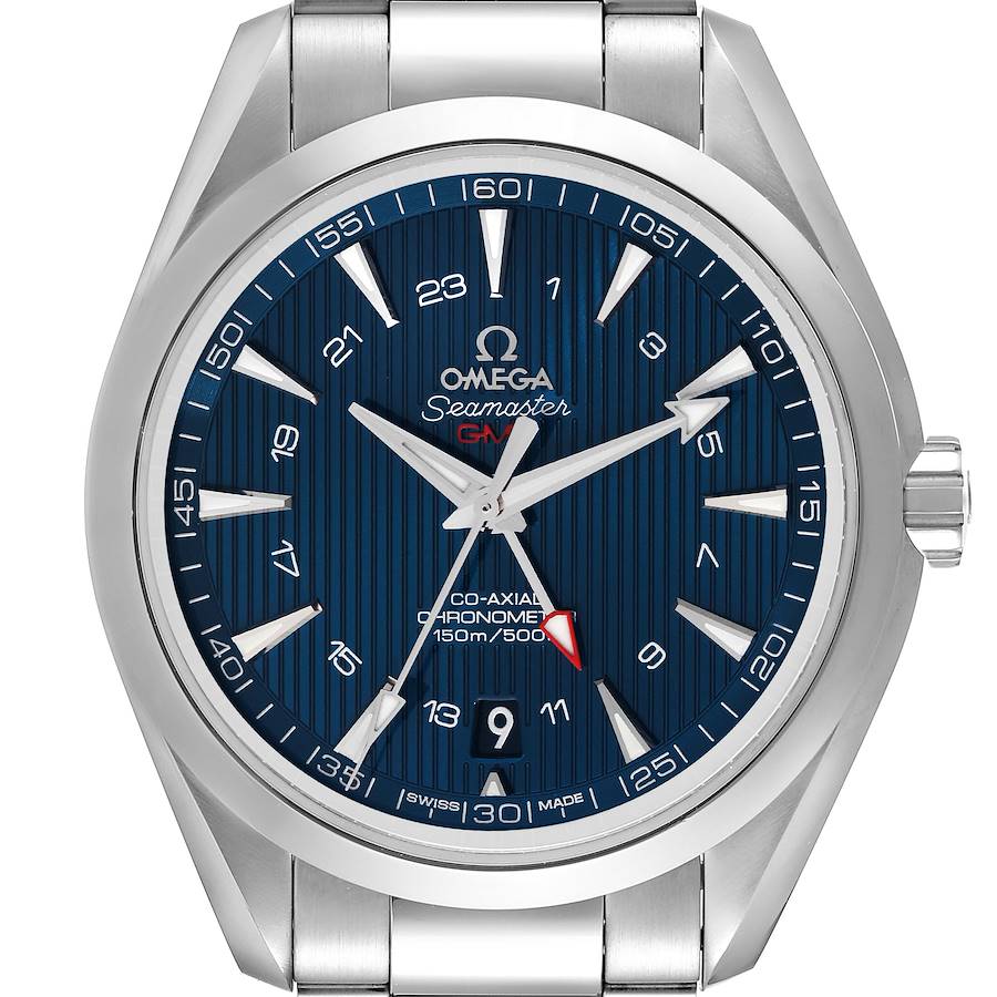 Omega Seamaster Aqua Terra GMT Co-Axial Watch 231.10.43.22.03.001 Box Card SwissWatchExpo