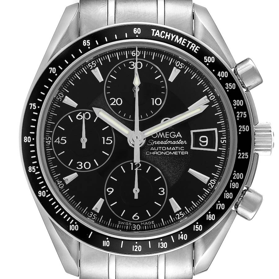 Omega Speedmaster Chronograph Black Dial Mens Watch 3210.50.00 Box Card SwissWatchExpo