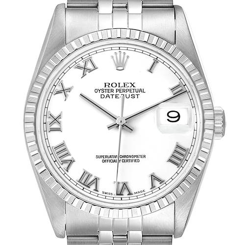 Photo of NOT FOR SALE Rolex Datejust 36 White Roman Dial Steel Mens Watch 16220 Box Papers PARTIAL PAYMENT