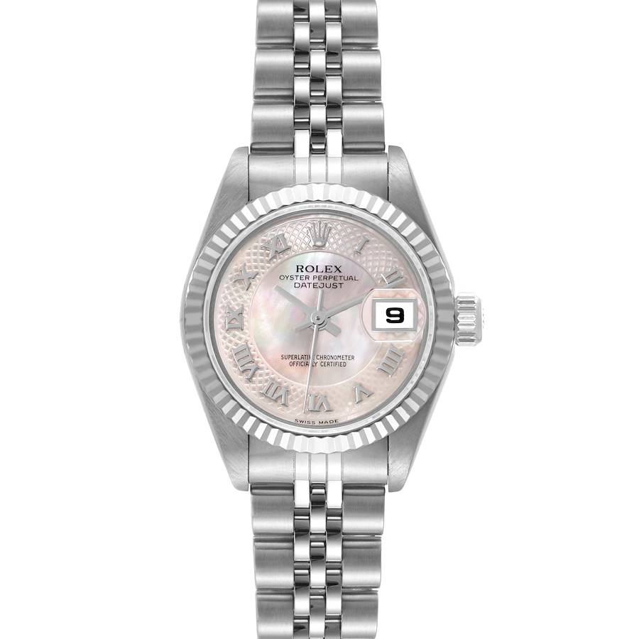 Rolex Datejust Steel White Gold Mother of Pearl Ladies Watch 79174 SwissWatchExpo