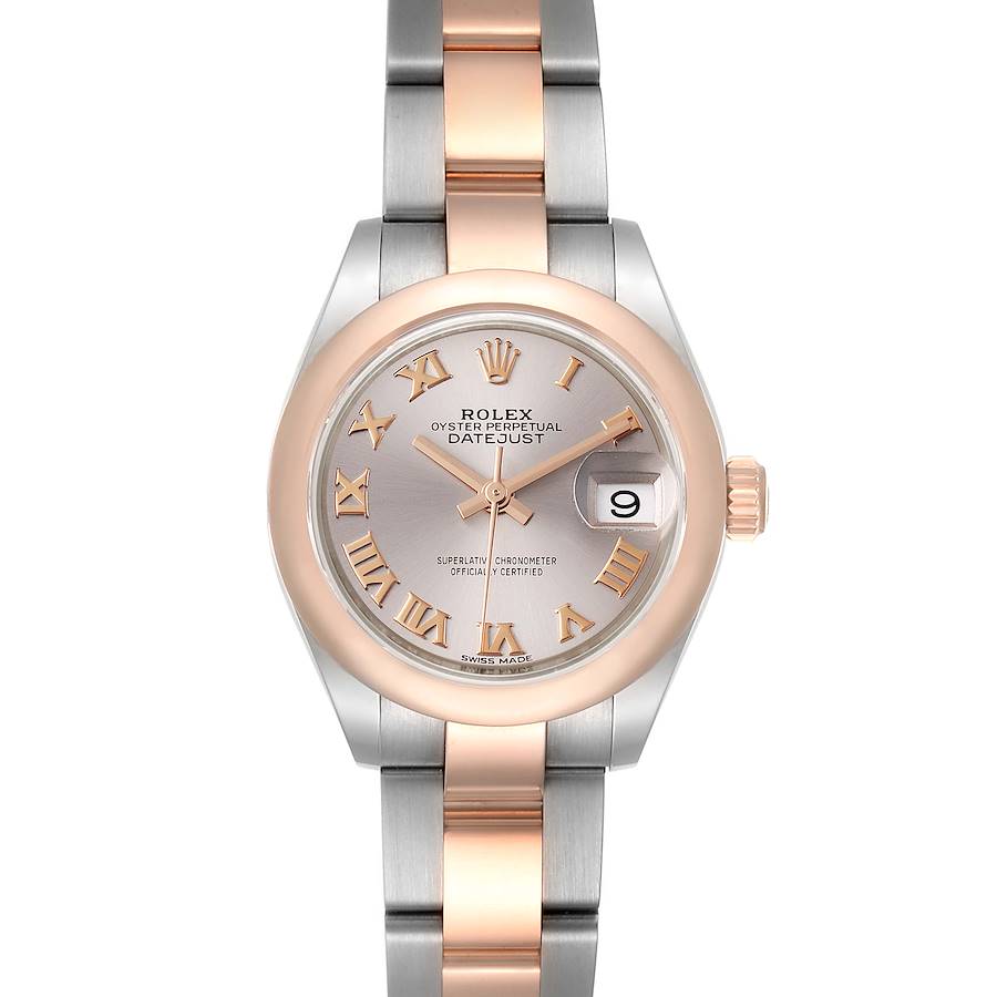 Rolex Datejust Steel Rose Gold Silver Roman Dial Ladies Watch 279161 Unworn SwissWatchExpo