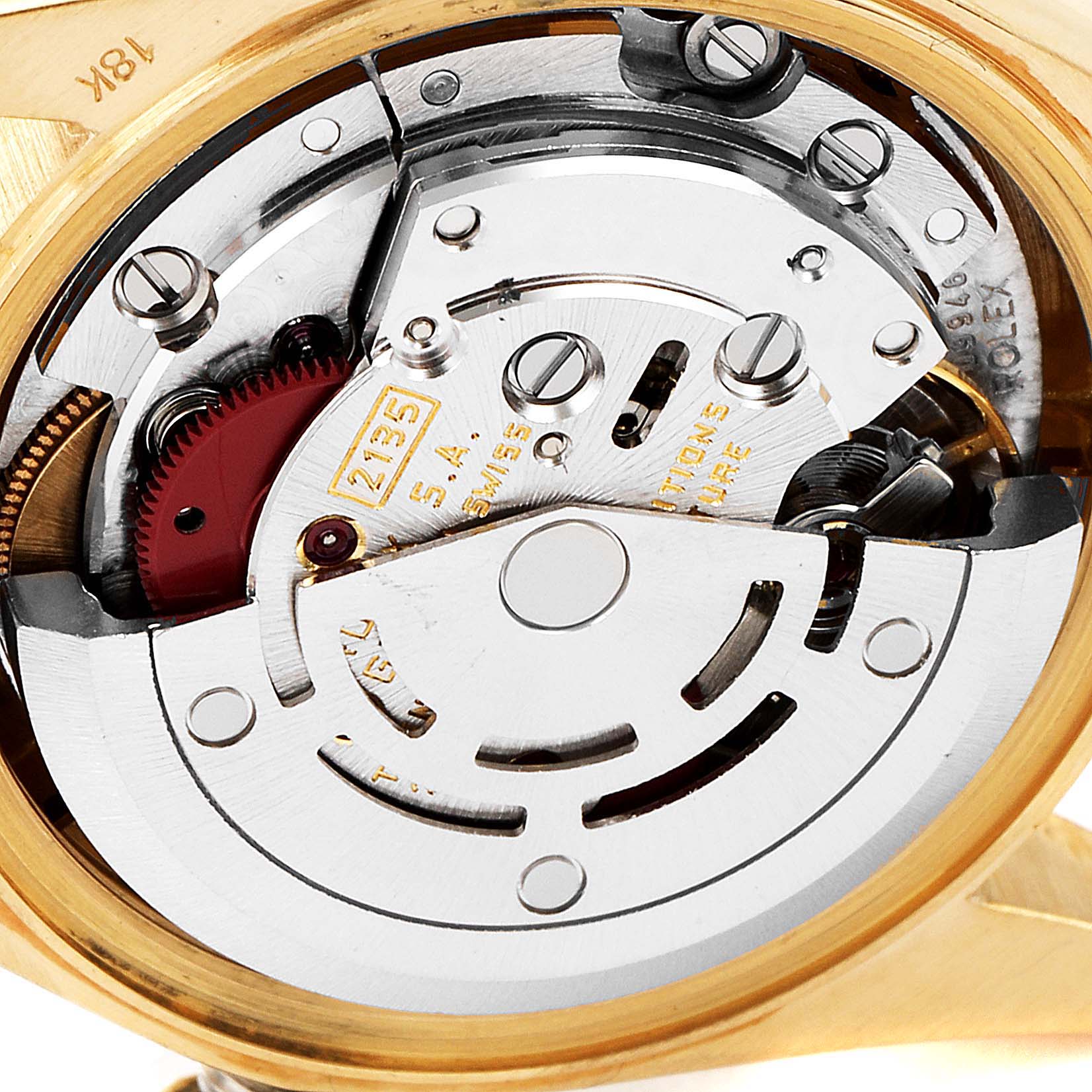 This image shows the inner mechanical movement of the Rolex President 69278 Women's Yellow Gold Beige Dial 69278 Women's Yellow Gold Beige Dial model watch.