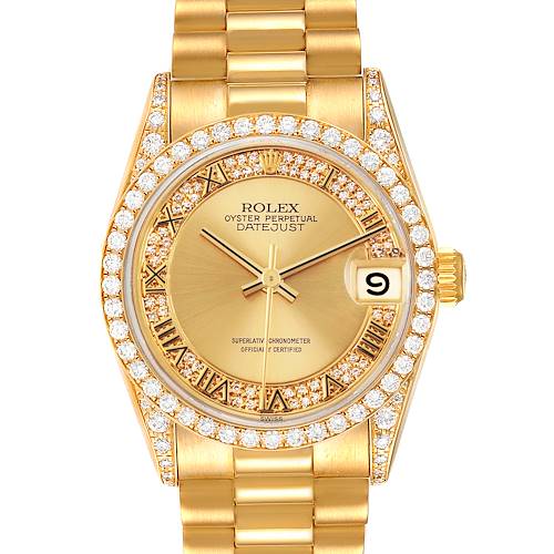 Photo of Rolex President Midsize Yellow Gold Diamond Ladies Watch 68158