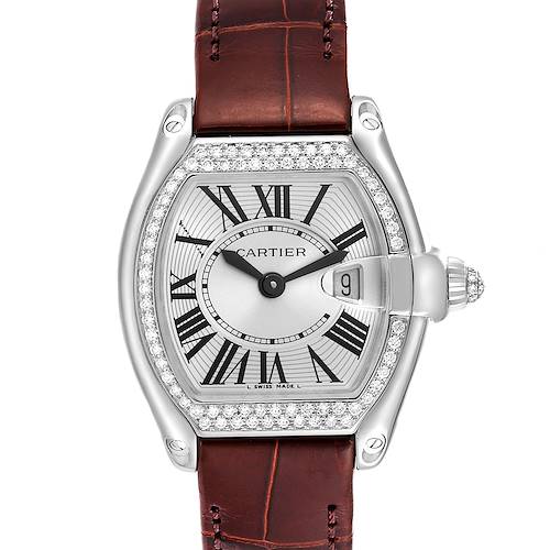 Photo of Cartier Roadster Small White Gold Diamond Bezel Ladies Watch WE500260