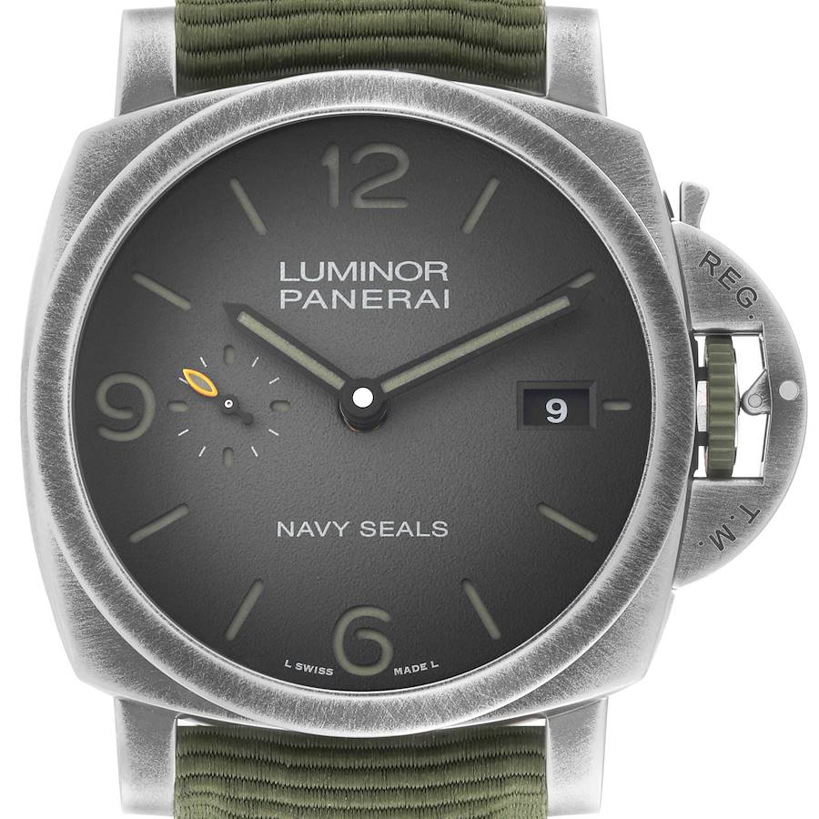 Panerai Luminor 1950 Navy Seals Limited Edition Mens 44mm Watch PAM01412 Box Card SwissWatchExpo