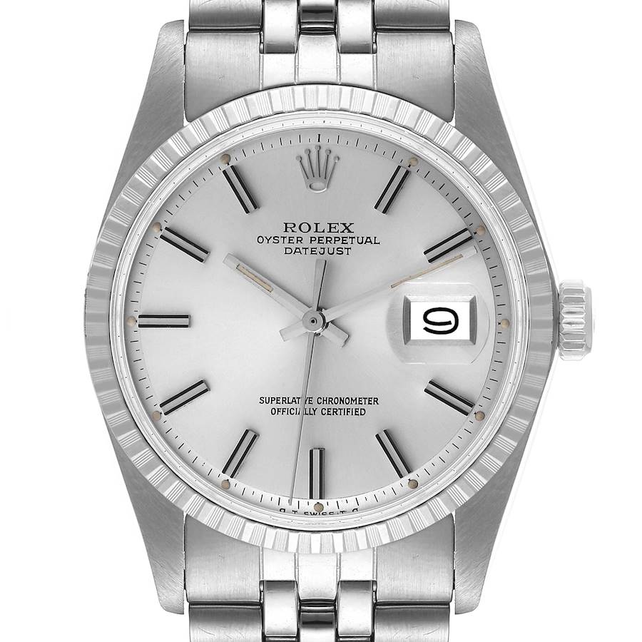 Rolex Datejust Silver Sigma Dial Jubilee Bracelet Vintage Mens Watch 1603 SwissWatchExpo