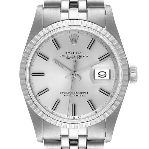 Photo of Rolex Datejust Silver Sigma Dial Oyster Bracelet Vintage Mens Watch 1603
