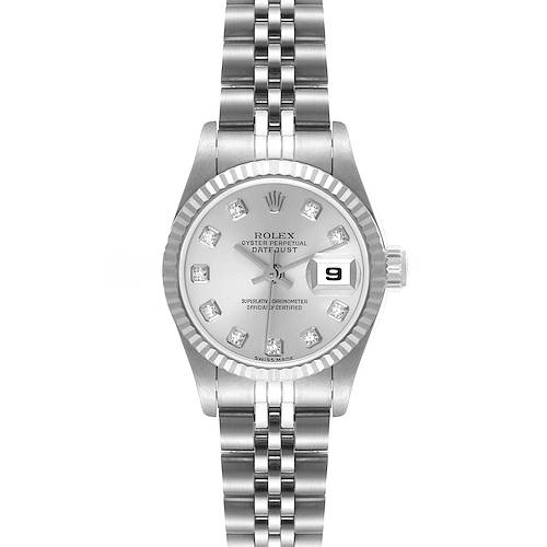 Photo of Rolex Datejust Steel White Gold Diamond Dial Ladies Watch 79174 Box Papers