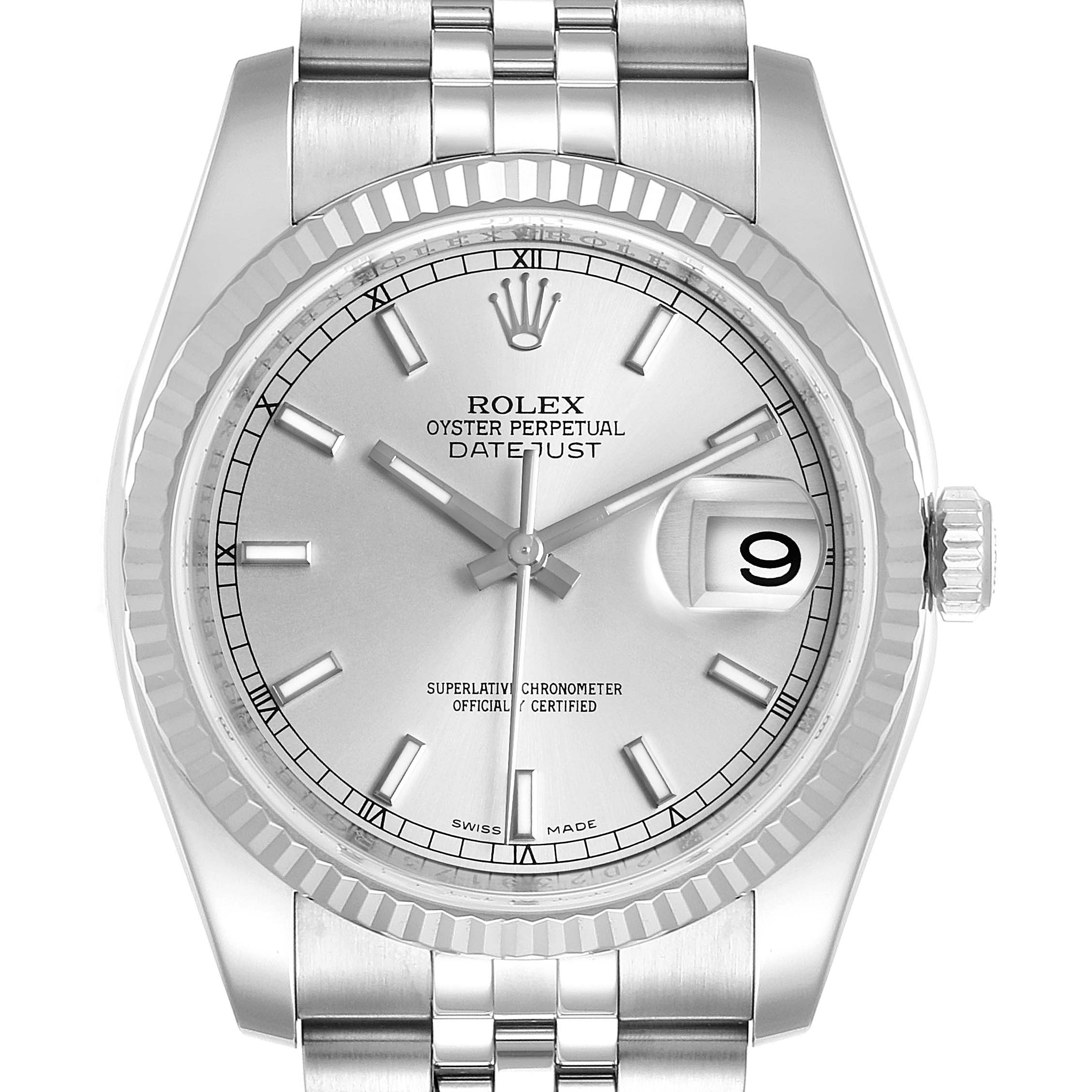 rolex datejust silver and gold