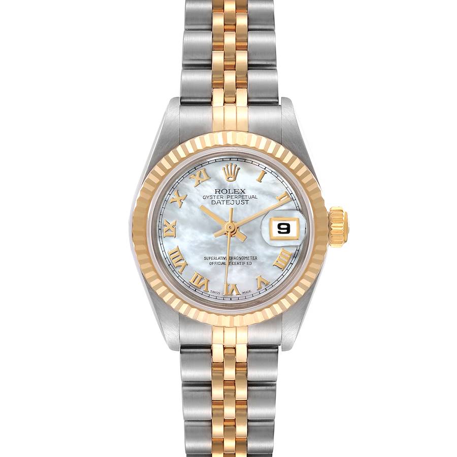 Rolex Datejust Steel Yellow Gold MOP Dial Ladies Watch 69173 SwissWatchExpo