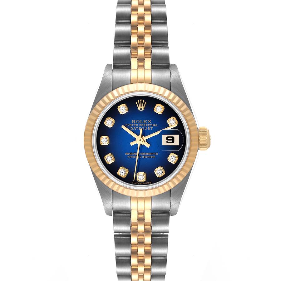 Rolex Datejust Steel Yellow Gold Vignette Diamond Dial Watch 79173 Box Papers SwissWatchExpo