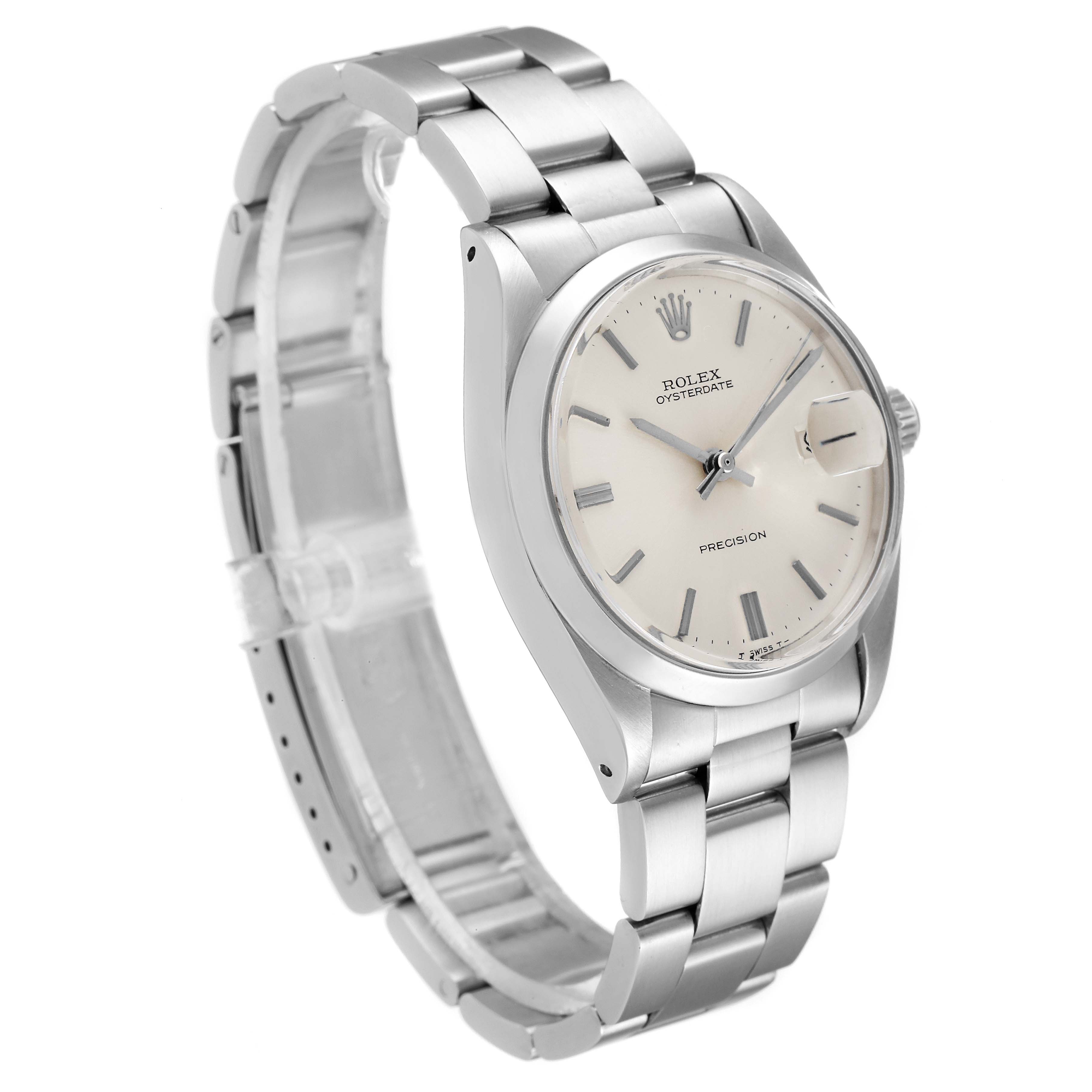 The image shows a Rolex Vintage Collection 6694 Men's Stainless Steel Silver Dial 6694 Men's Stainless Steel Silver Dial watch taken at a three-quarter angle, highlighting the dial, case, and bracelet.