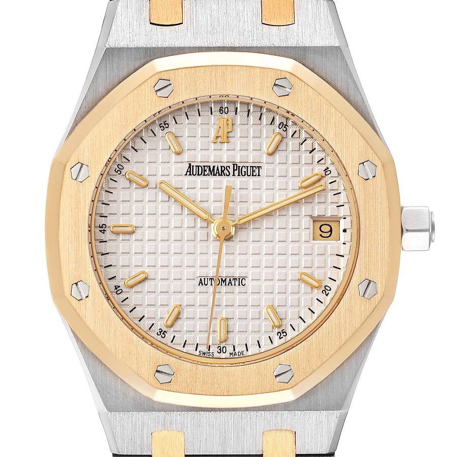 Audemars Piguet Royal Oak Steel Yellow Gold Mens Watch 14790SA Box Papers SwissWatchExpo