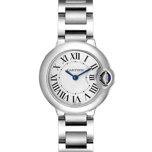 Photo of Cartier Ballon Blue 29 Silver Dial Quartz Steel Ladies Watch W69010Z4