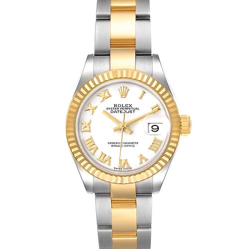 Photo of Rolex Datejust 28 Steel Yellow Gold White Dial Ladies Watch 279173 Unworn