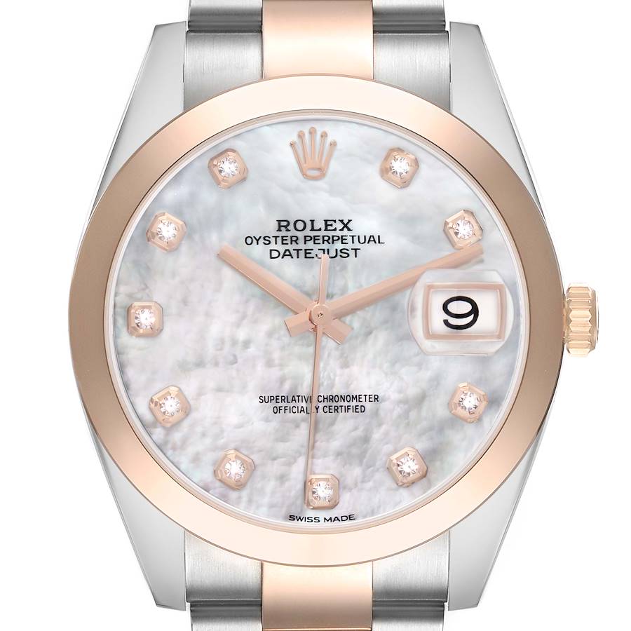 The image shows a Rolex Datejust 41, model 126301, from a front angle, highlighting the dial, bezel, crown, and part of the bracelet.