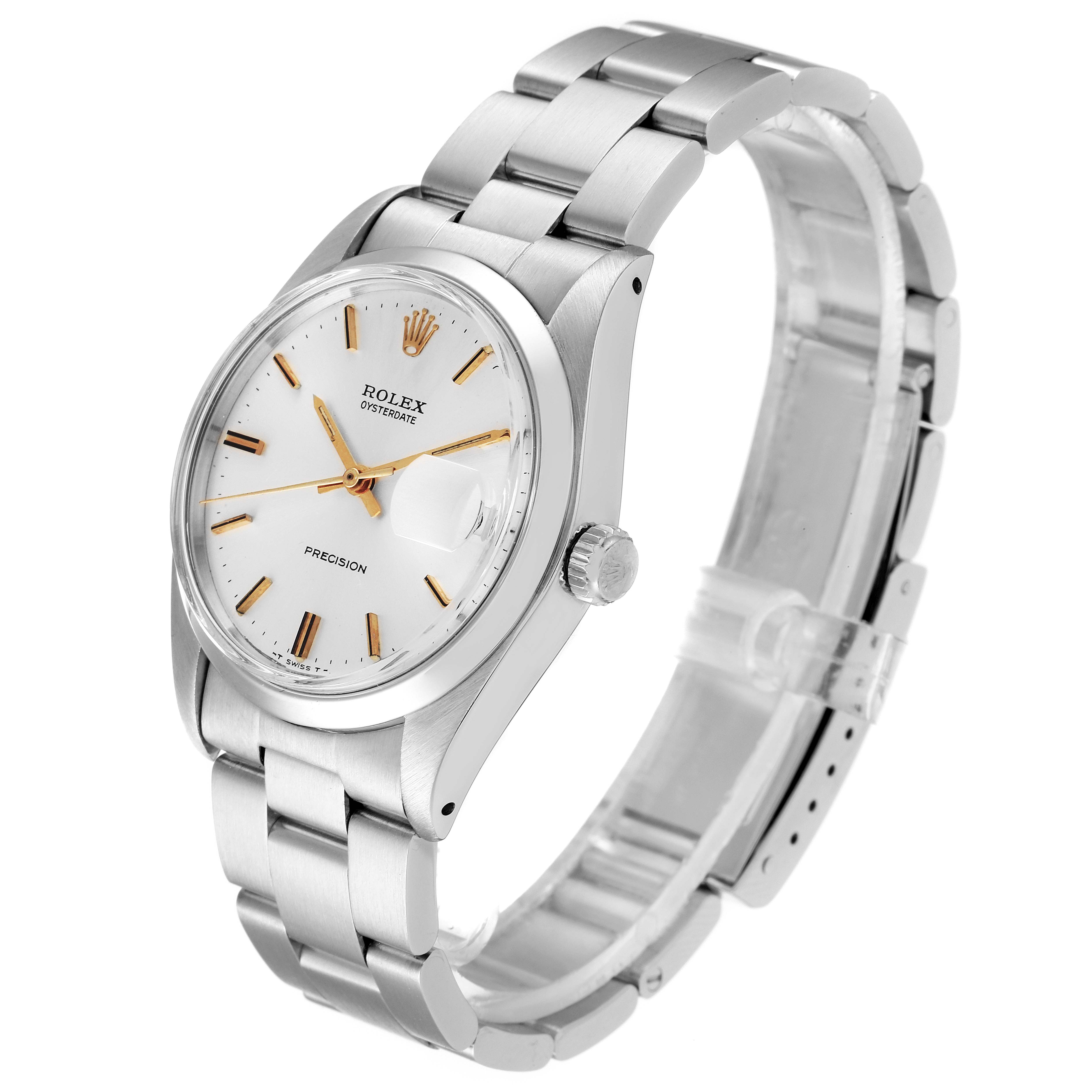 The Rolex Vintage Collection 6694 Men's Stainless Steel Silver Dial 6694 Men's Stainless Steel Silver Dial watch is shown at a three-quarter angle, displaying its face, bezel, crown, and bracelet.