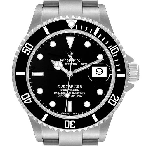 Photo of Rolex Submariner Black Dial Steel Mens Watch 16610