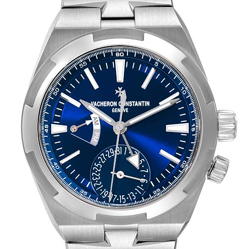 Photo of Vacheron Constantin Overseas Dual Time Blue Dial Steel Watch 7900V Unworn