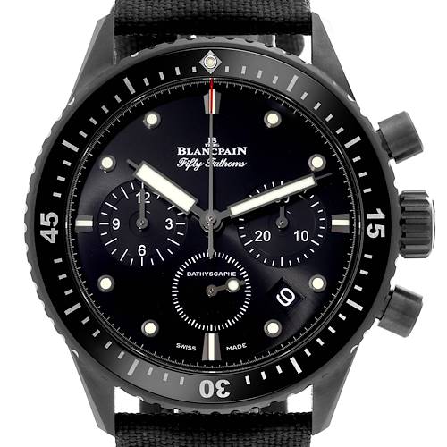 Photo of Blancpain Fifty Fathoms Bathyscaphe Black Dial Ceramic Mens Watch 5200