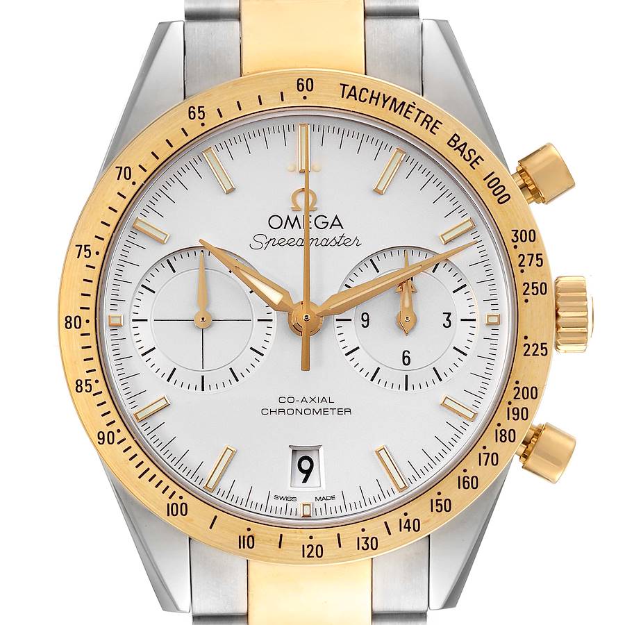 Omega Speedmaster 57 Steel Yellow Gold Watch 331.20.42.51.02.001 Box Card SwissWatchExpo