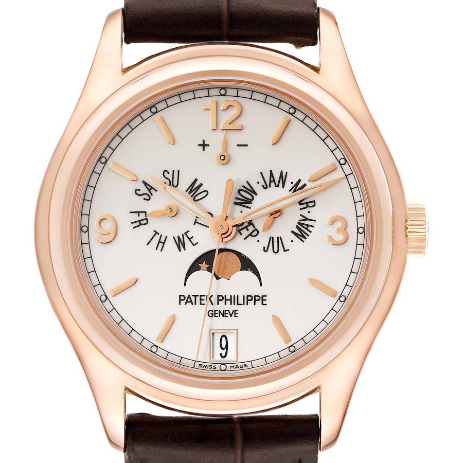 Patek Philippe Complications Annual Calendar Rose Gold Watch 5146R Box Papers SwissWatchExpo