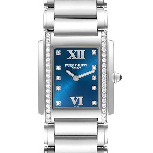 Photo of Patek Philippe Twenty-4 Blue Dial Steel Diamond Ladies Watch 4910