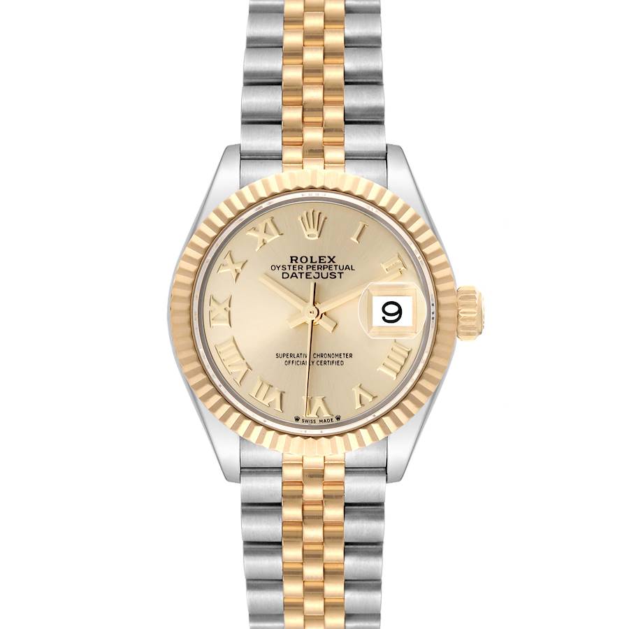 Rolex Datejust 28 Steel Yellow Gold Champagne Dial Ladies Watch 279173 SwissWatchExpo