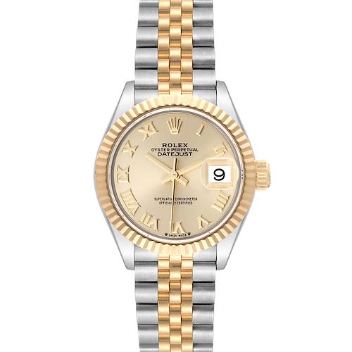 Photo of Rolex Datejust 28 Steel Yellow Gold Champagne Dial Ladies Watch 279173