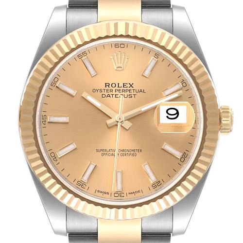 Photo of *NOT FOR SALE* Rolex Datejust 41 Steel Yellow Gold Champagne Dial Mens Watch 126333 Box Card (PARTIAL PAYMENT)