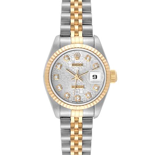 Photo of Rolex Datejust Steel Yellow Gold Silver Anniversary Dial Ladies Watch 79173