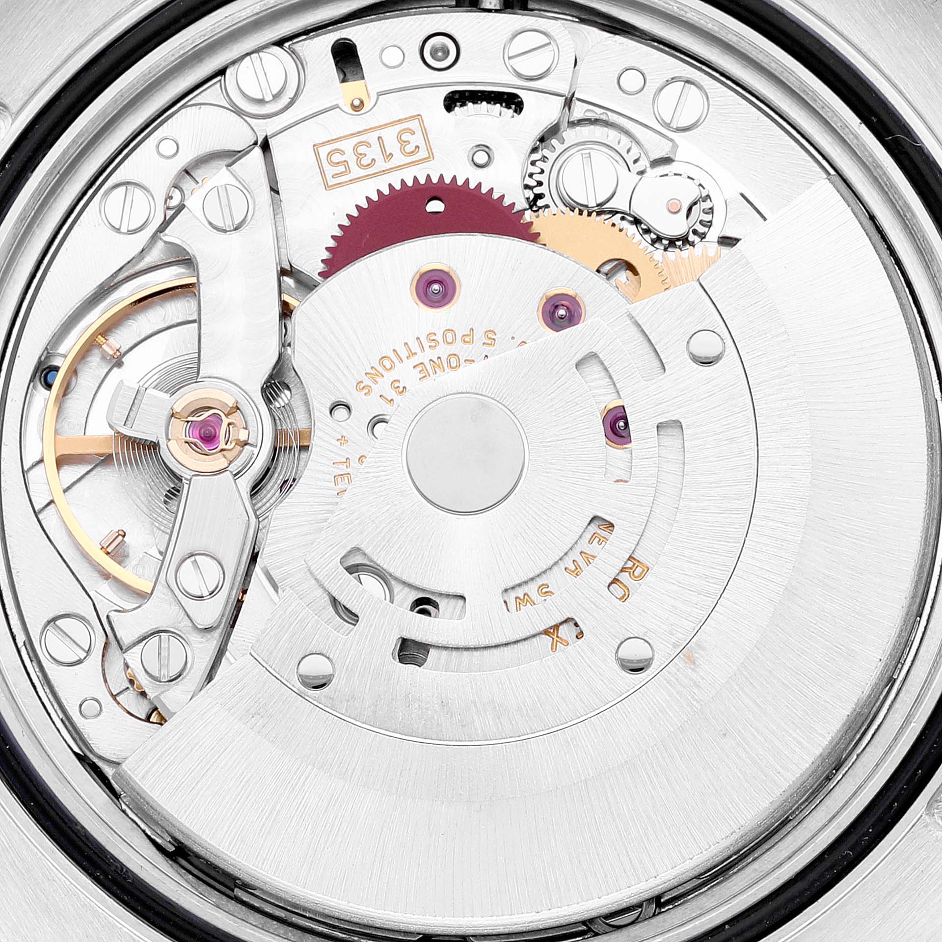 This is an image of the internal mechanism of a Rolex Turn-o-Graph 116264 Men
s Stainless Steel Blue Dial 116264 Men
s Stainless Steel Blue Dial, showcasing the movement components.