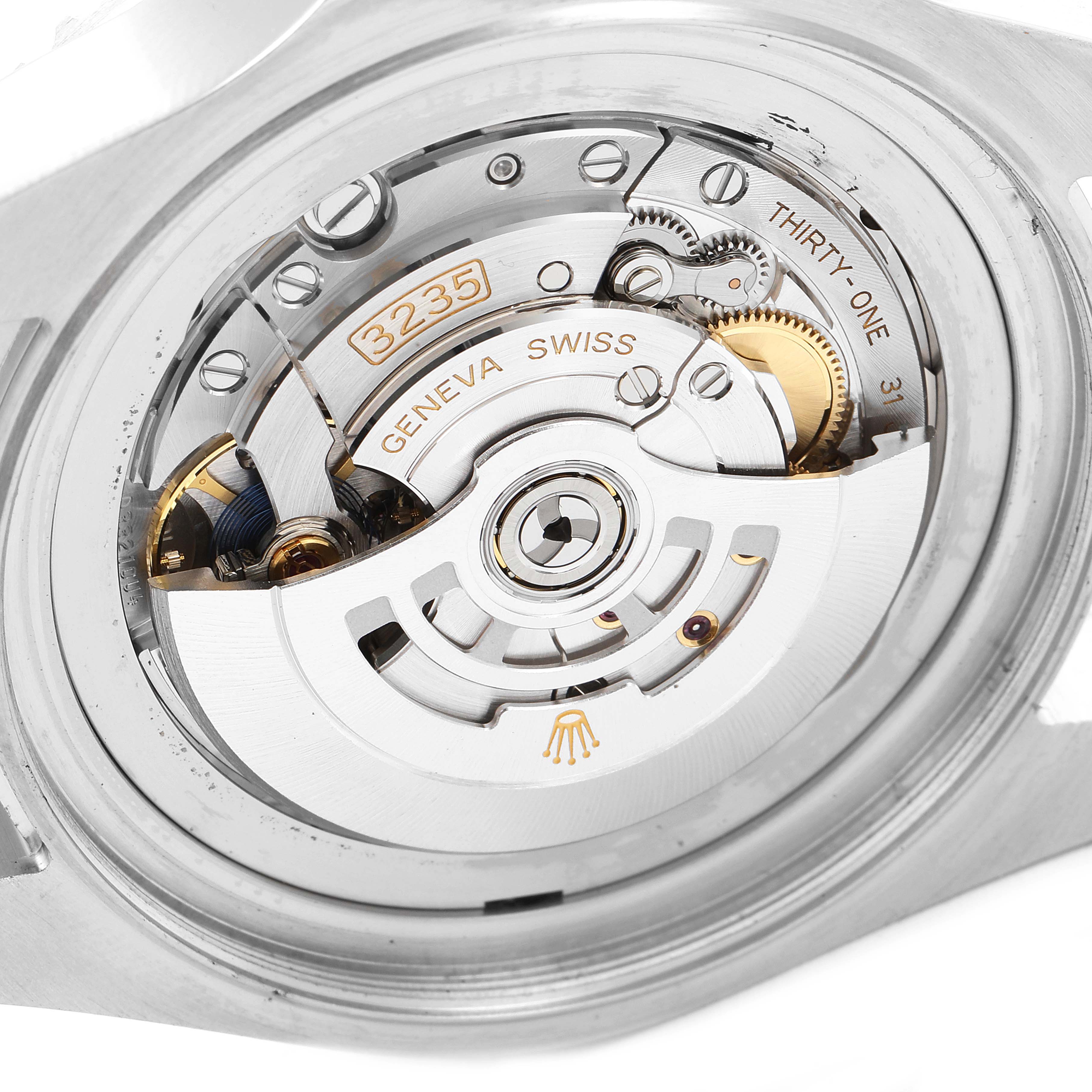 The image shows the movement mechanism of the Rolex Sea-Dweller 126660 Men
s Stainless Steel Black Dial 126660 Men
s Stainless Steel Black Dial watch from the back angle.