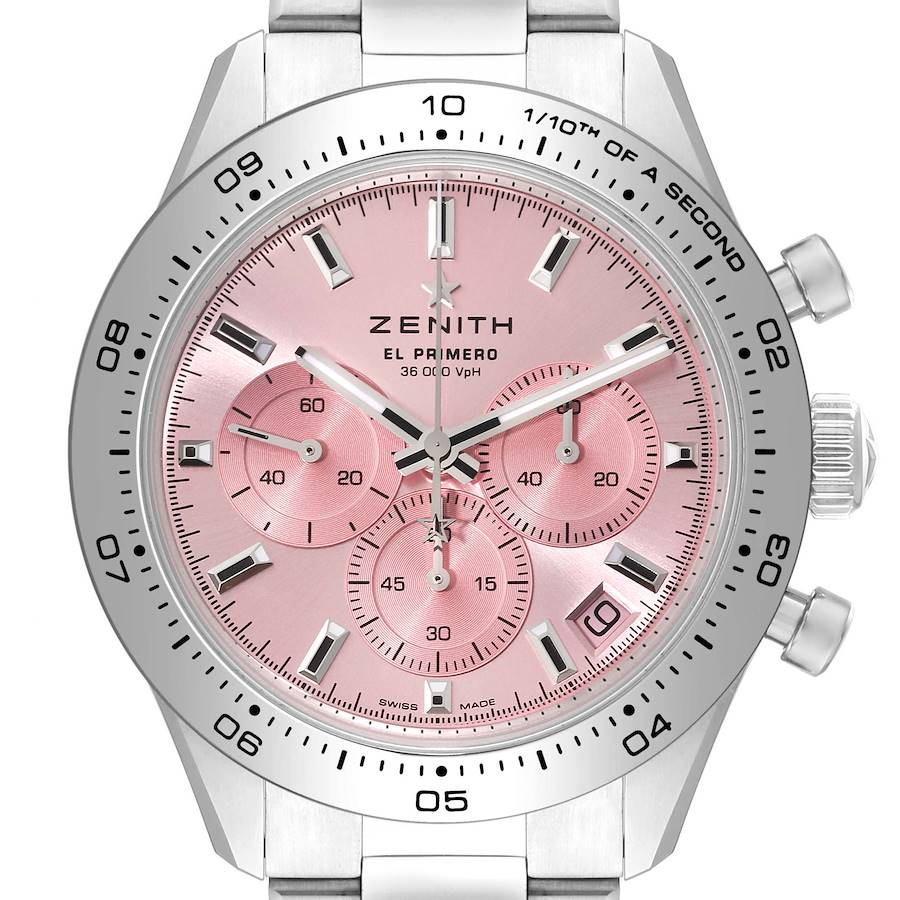 Zenith Chronomaster Sport Pink Limited Edition Steel Mens Watch 03.3109.3600 Unworn SwissWatchExpo