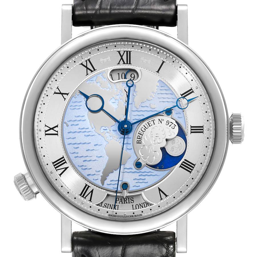 Breguet Classique Hora Mundi Platinum Mens Watch 5717 Box Papers SwissWatchExpo