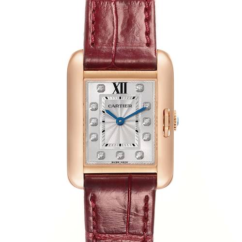 Photo of Cartier Tank Anglaise Rose Gold Diamond Dial Small Ladies Watch WJTA0007 Papers