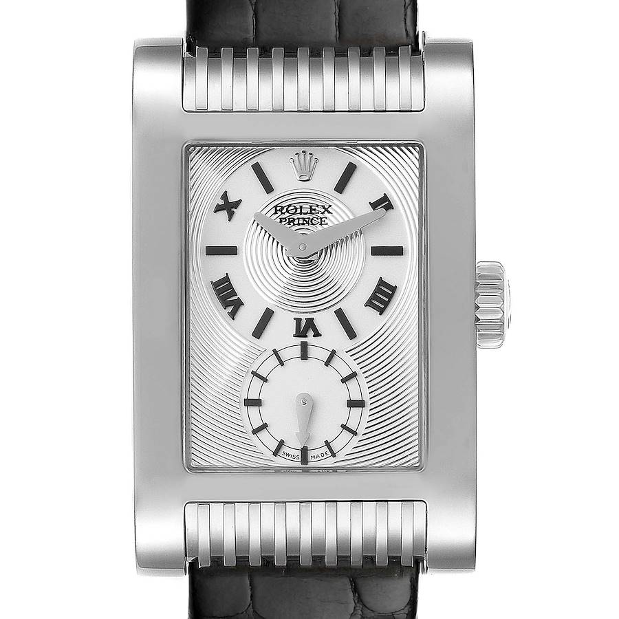Rolex Cellini Prince 18k White Gold Silver Dial Mens Watch 5441 Unworn SwissWatchExpo
